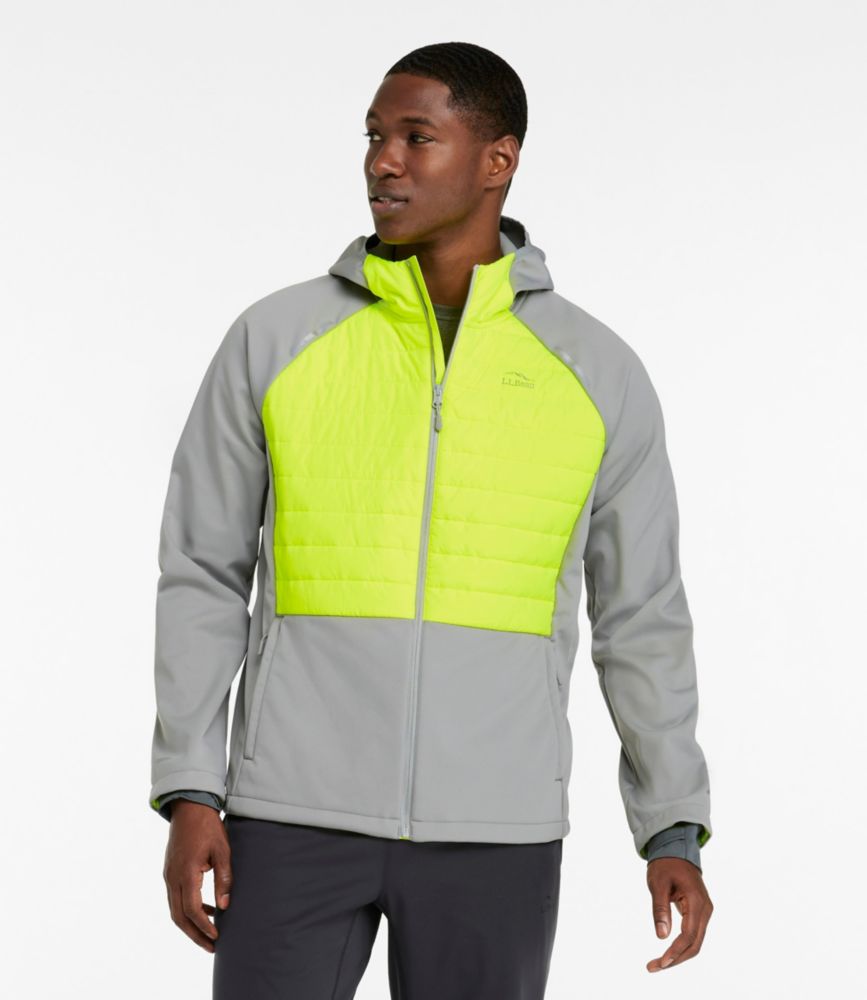 Men's Bean Bright All Weather Jacket, Mineral Gray/Electric Yellow, small image number 4