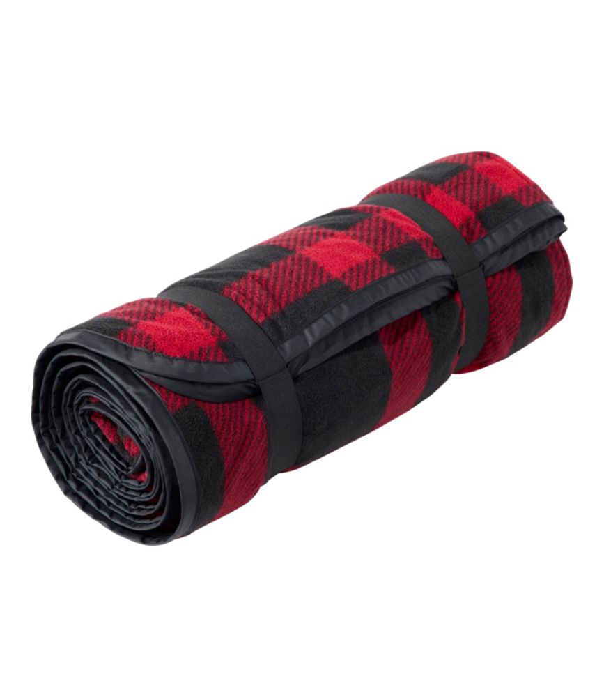 L.L.Bean Waterproof Outdoor Blanket, Plaid, Royal Red Plaid/Black, small image number 6