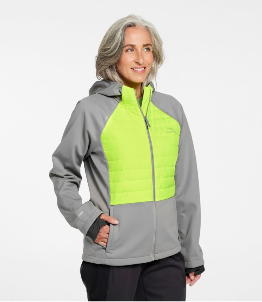 Women's Bean Bright All Weather Jacket, Mineral Gray/Electric Yellow, small image number 2