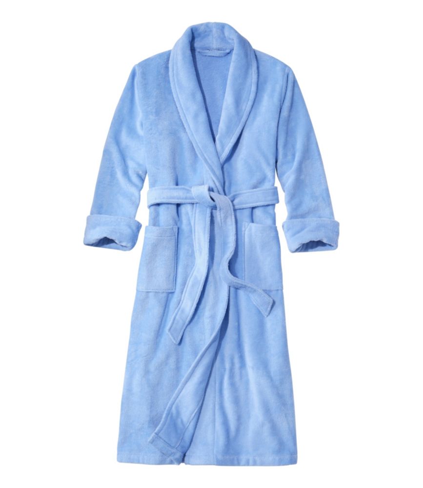 Women's Soft Plush Terry Robe, Blue Aster, small image number 1