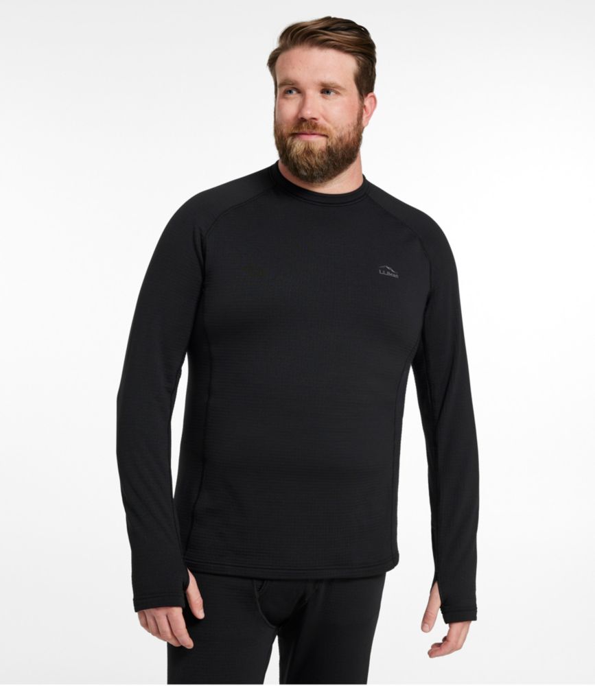 Men's L.L.Bean Heavyweight Base Layer Crew Top, Midnight Black, small image number 4