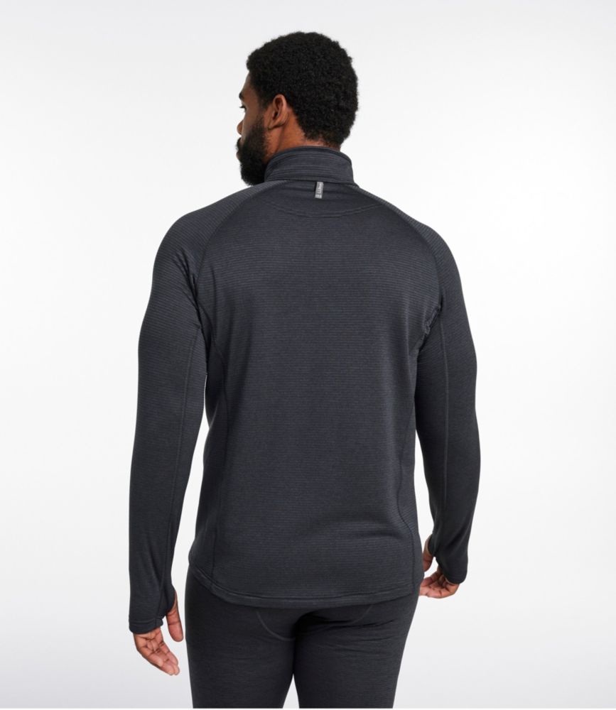 Men's L.L.Bean Midweight Base Layer Crew Top, 1/4 Zip, Carbon Navy, small image number 5