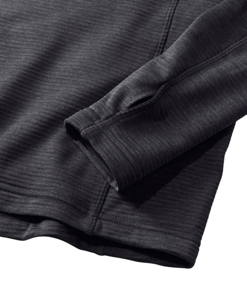 Men's L.L.Bean Midweight Base Layer Crew Top, 1/4 Zip, Carbon Navy, small image number 6