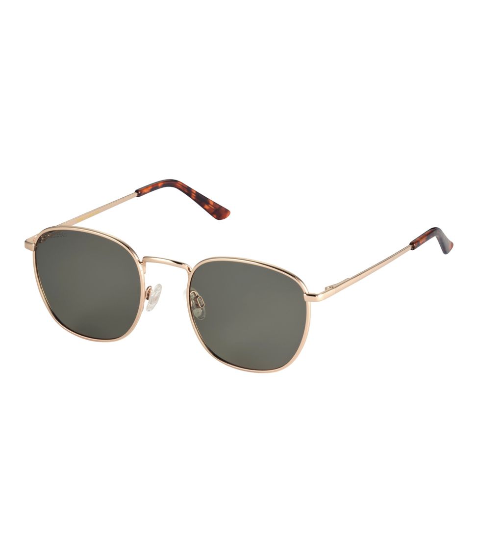 L.L.Bean Freeport Polarized Sunglasses Shiny Gold/Gray, Metal