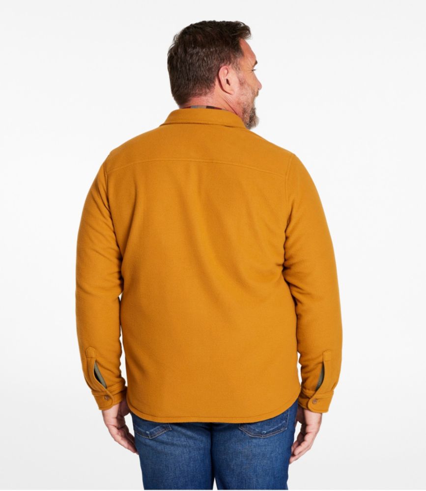 Men's Bean's Mariner Fleece Shirt, Oatmeal Heather, small image number 5