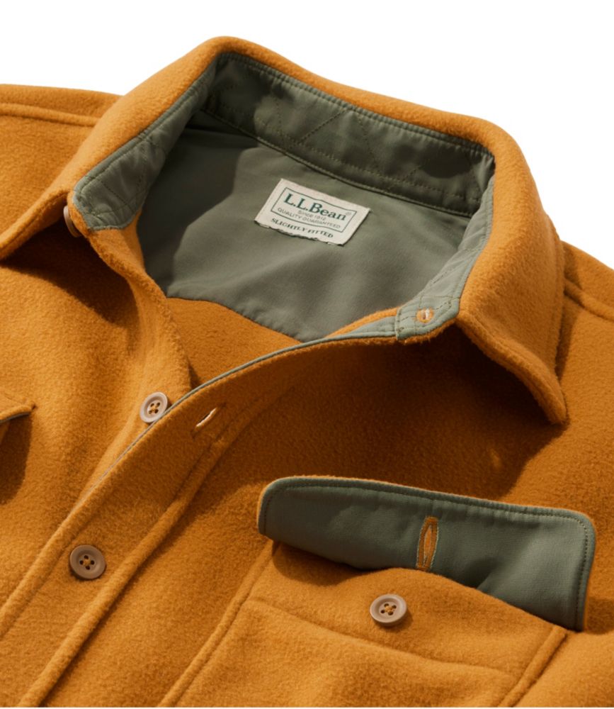 Men's Bean's Mariner Fleece Shirt, Oatmeal Heather, small image number 6