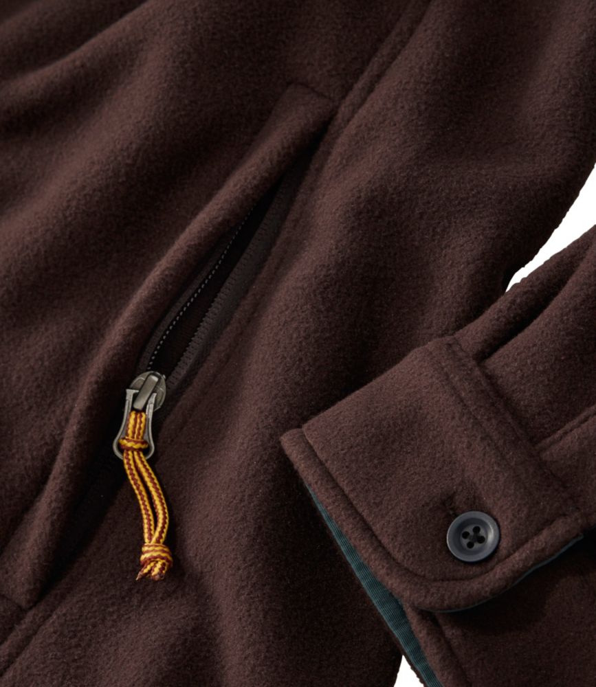 Men's Bean's Mariner Fleece Shirt, Oatmeal Heather, small image number 7