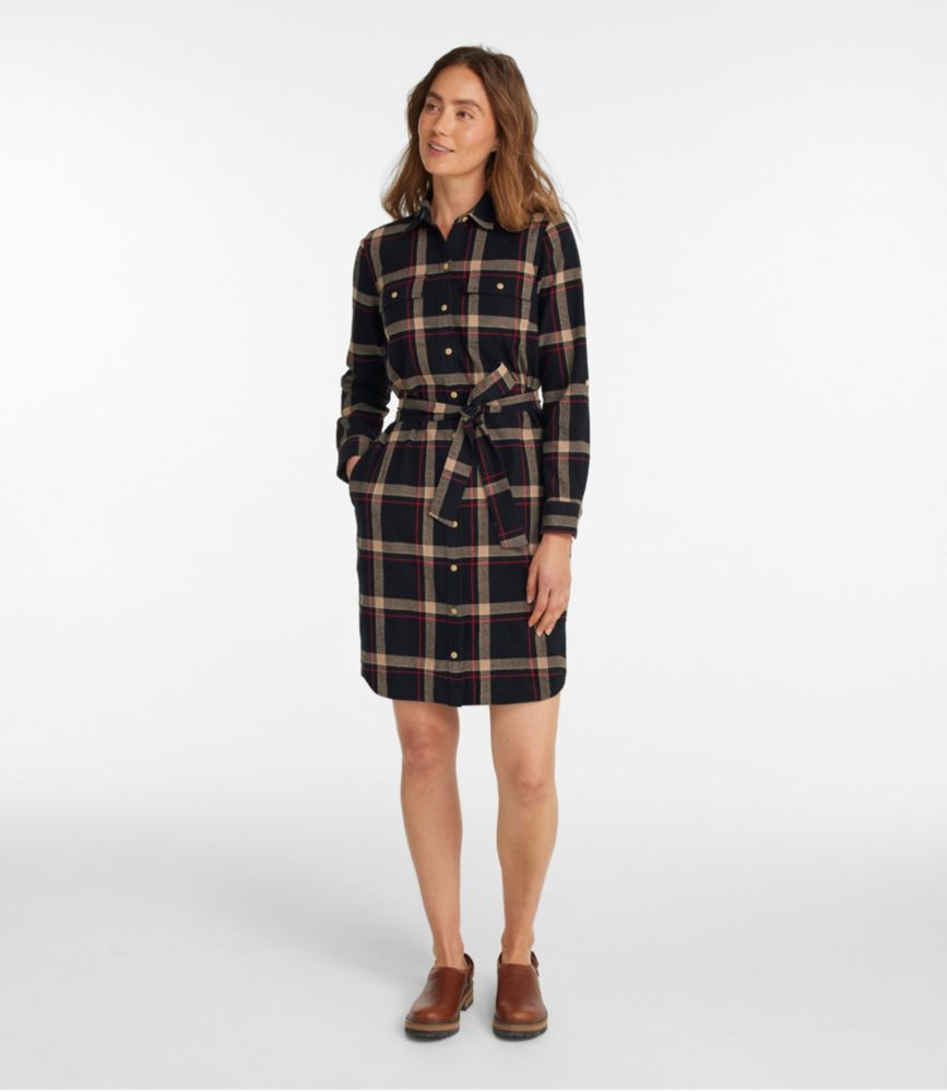 Women's Signature Camp Flannel Shirt Dress, Button-Front