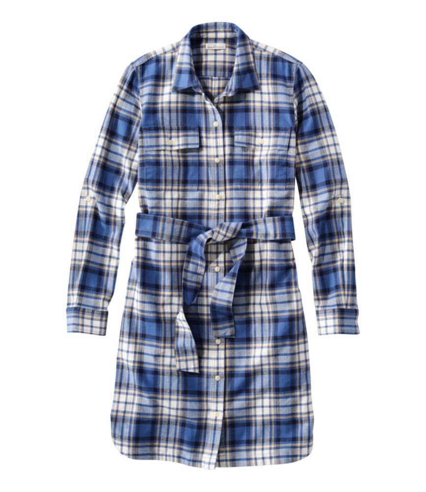 Women s Signature Camp Flannel Shirt Dress Button Front Shirts Tops at L.L.Bean