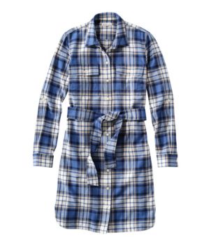 Women's Signature Camp Flannel Shirt Dress, Button-Front, New