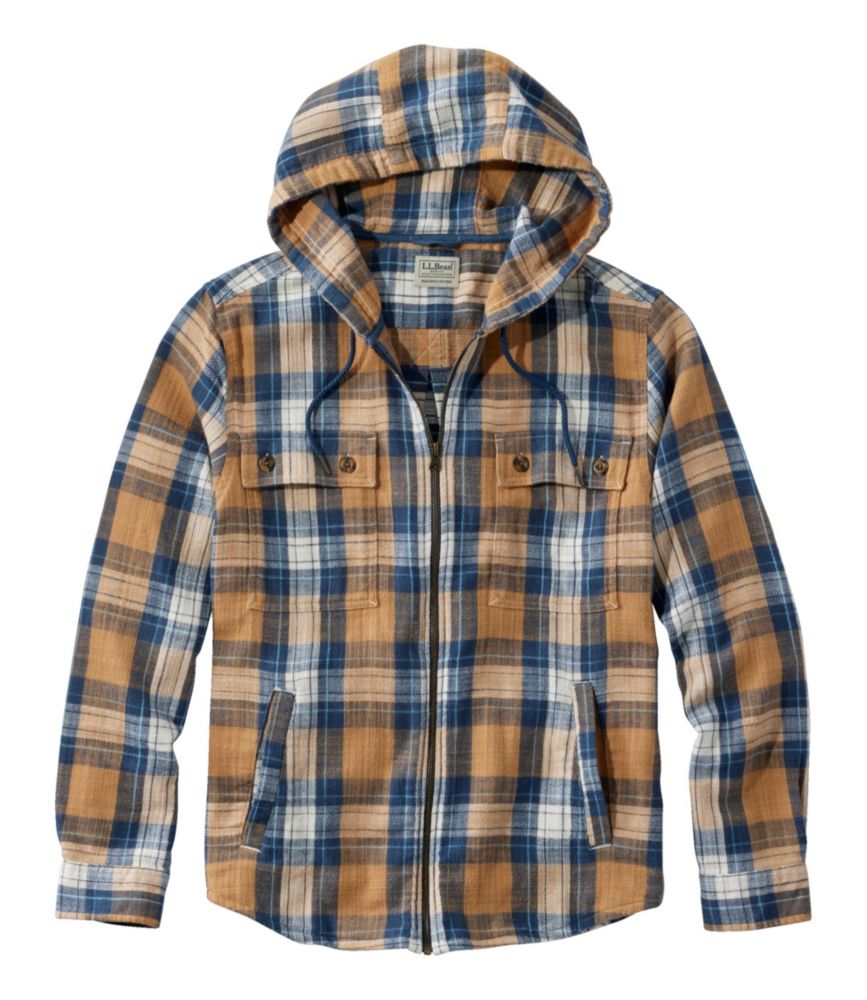 Mens hooded flannel jacket online