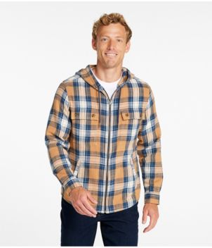 Men's 1912 Field Flannel Shirt, Hooded, Slightly Fitted Untucked Fit, Plaid