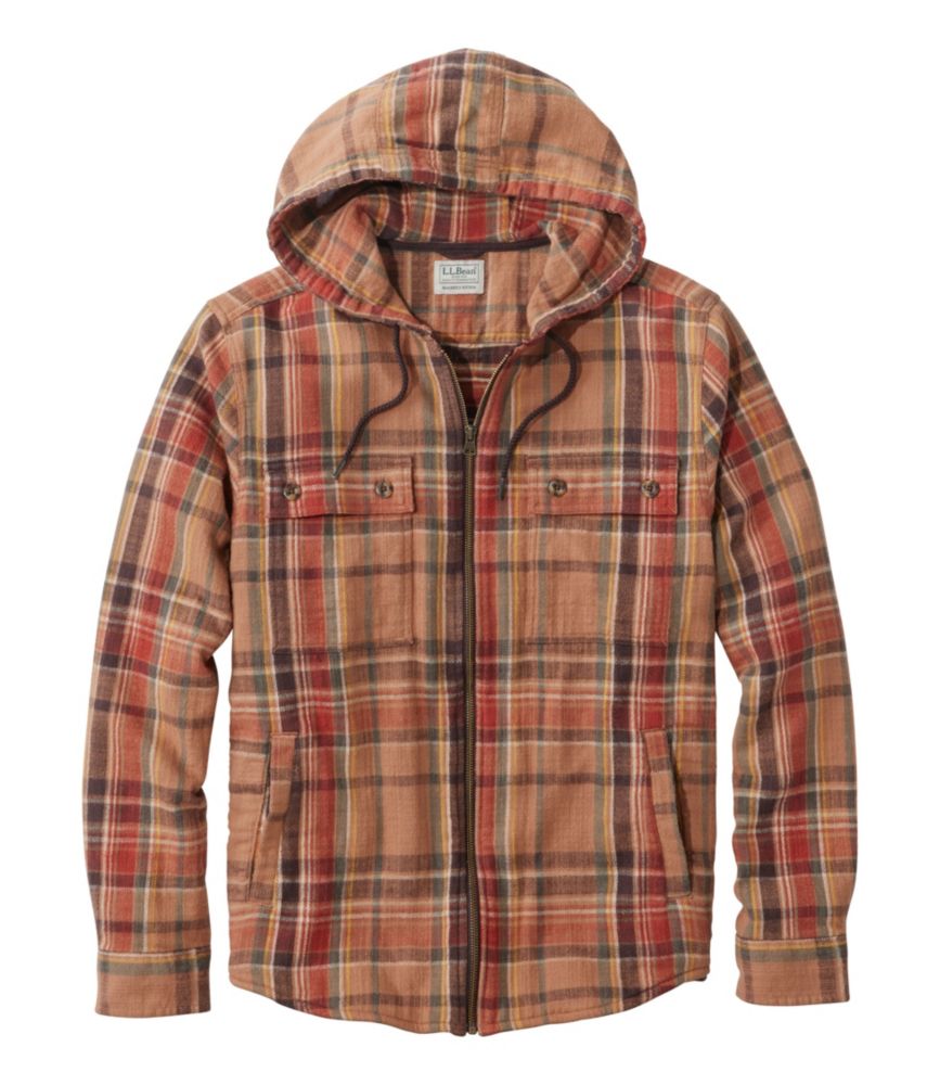 Men's 1912 Field Flannel Shirt, Hooded, Slightly Fitted Untucked Fit, Plaid