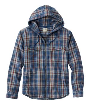 Men's 1912 Field Flannel Shirt, Hooded, Slightly Fitted Untucked Fit, Plaid