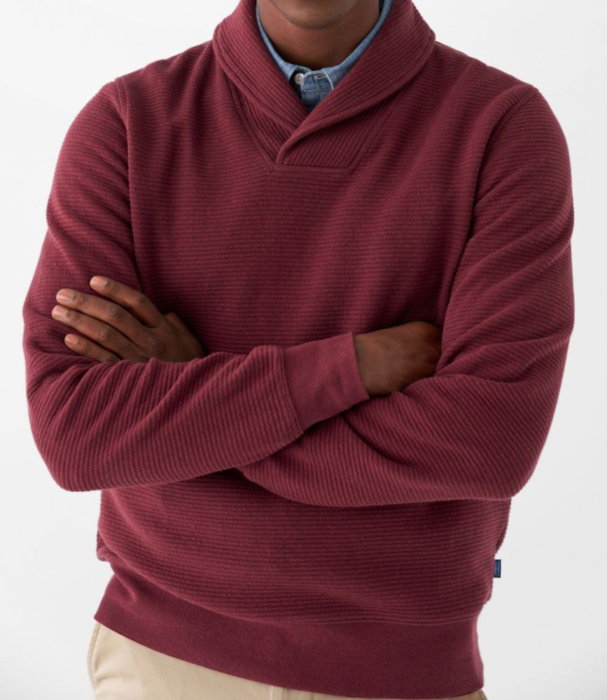 Men's Lakewashed Double-Knit Pullover, Shawl Collar