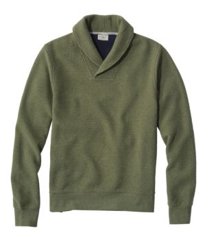 Men's Lakewashed Double-Knit Pullover, Shawl Collar