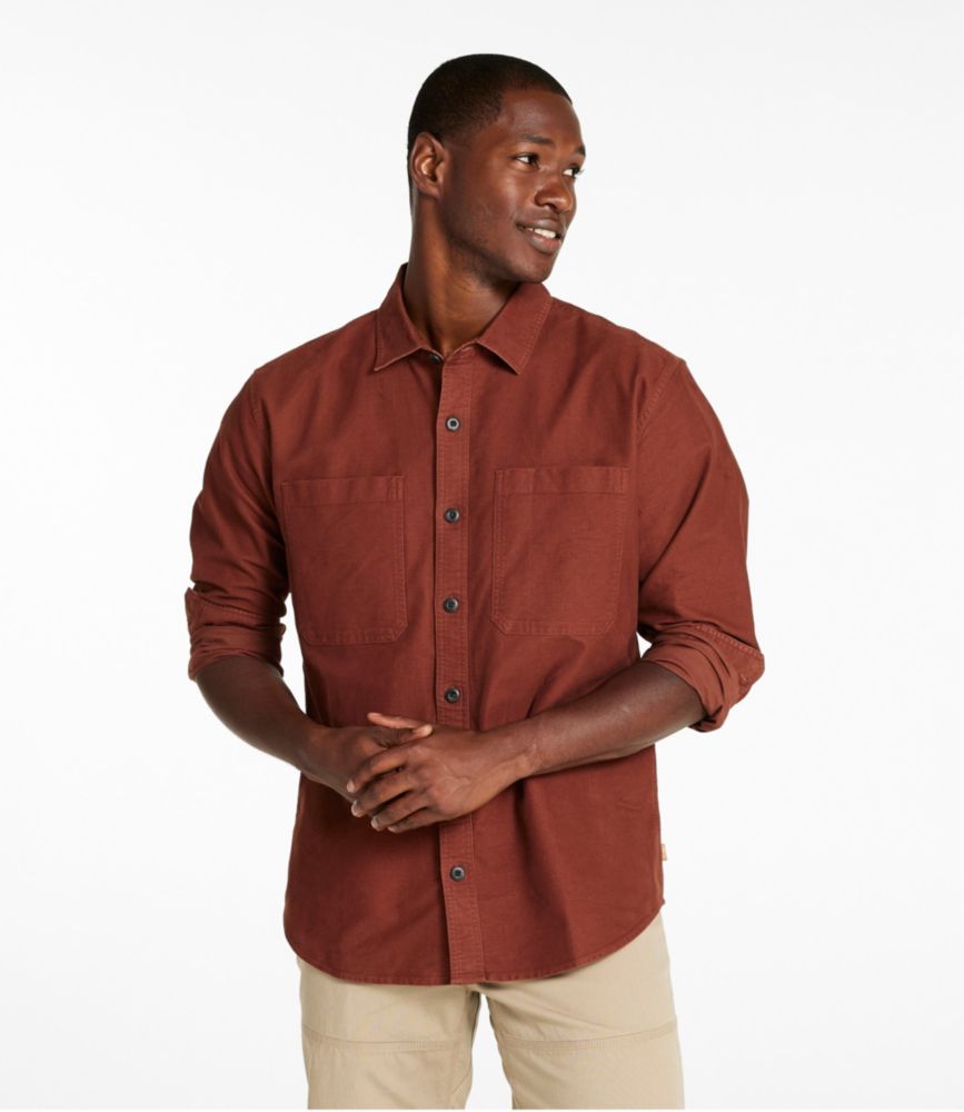 Men's Bean's Moleskin Shirt, Slightly Fitted Untucked Fit, Allspice, small image number 2