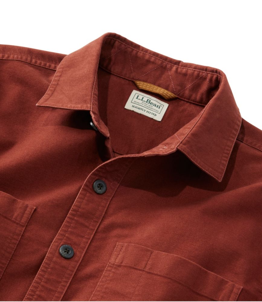 Men's Bean's Moleskin Shirt, Slightly Fitted Untucked Fit, Allspice, small image number 6