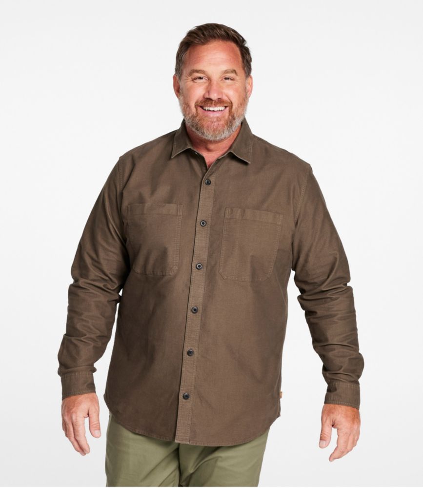 Men's Bean's Moleskin Shirt, Slightly Fitted Untucked Fit