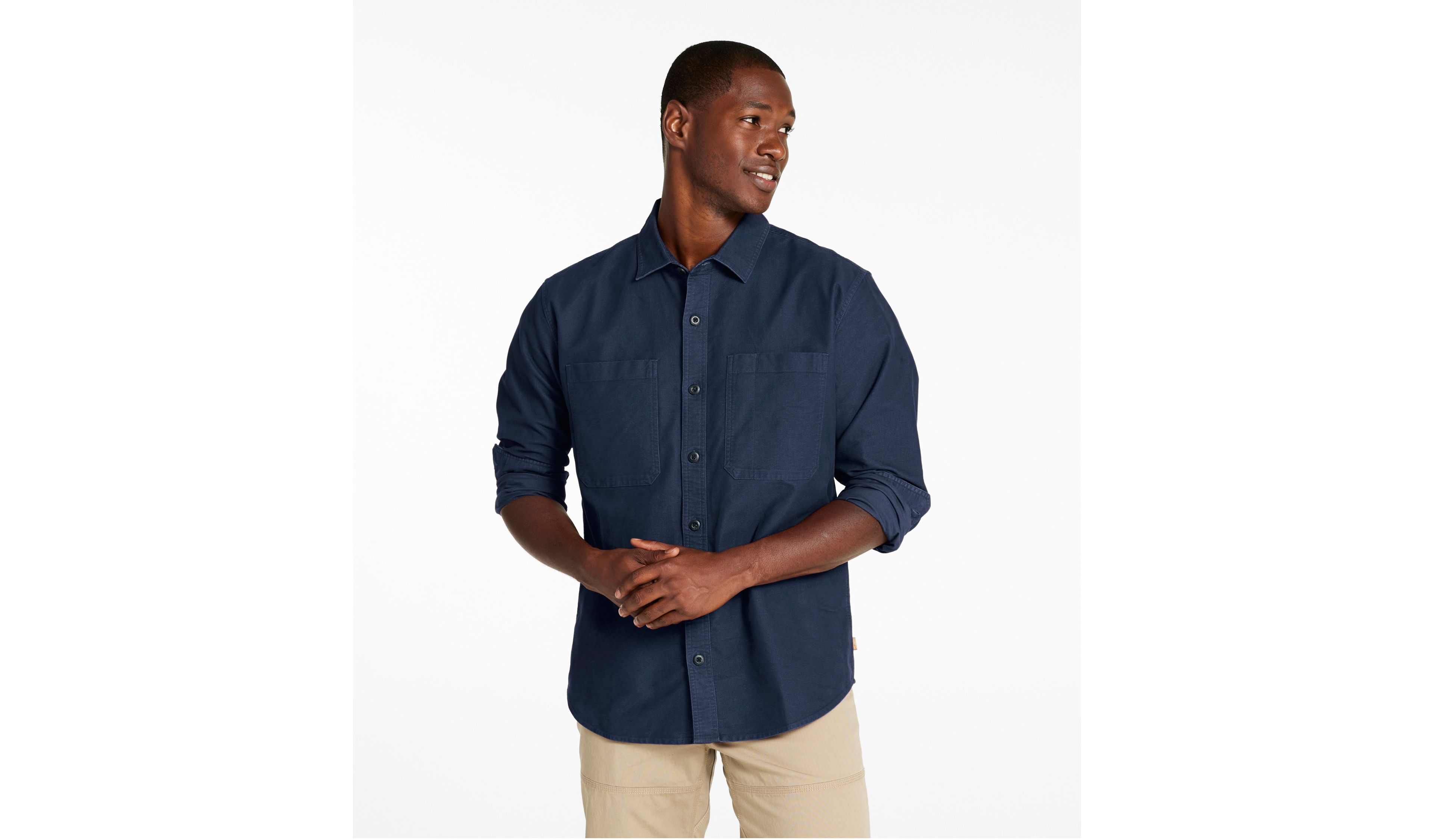 Men's Bean's Moleskin Shirt, Slightly Fitted