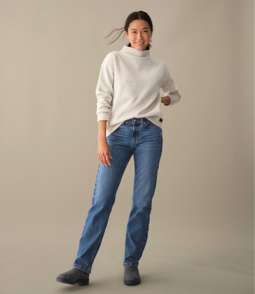 Women's Double L Soft Donegal Sweatshirt, Funnelneck, , small image number 3