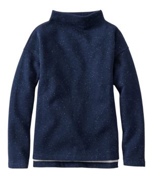 Women's Double L Soft Donegal Sweatshirt, Funnelneck