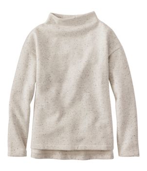 Women's Double L Soft Donegal Sweatshirt, Funnelneck