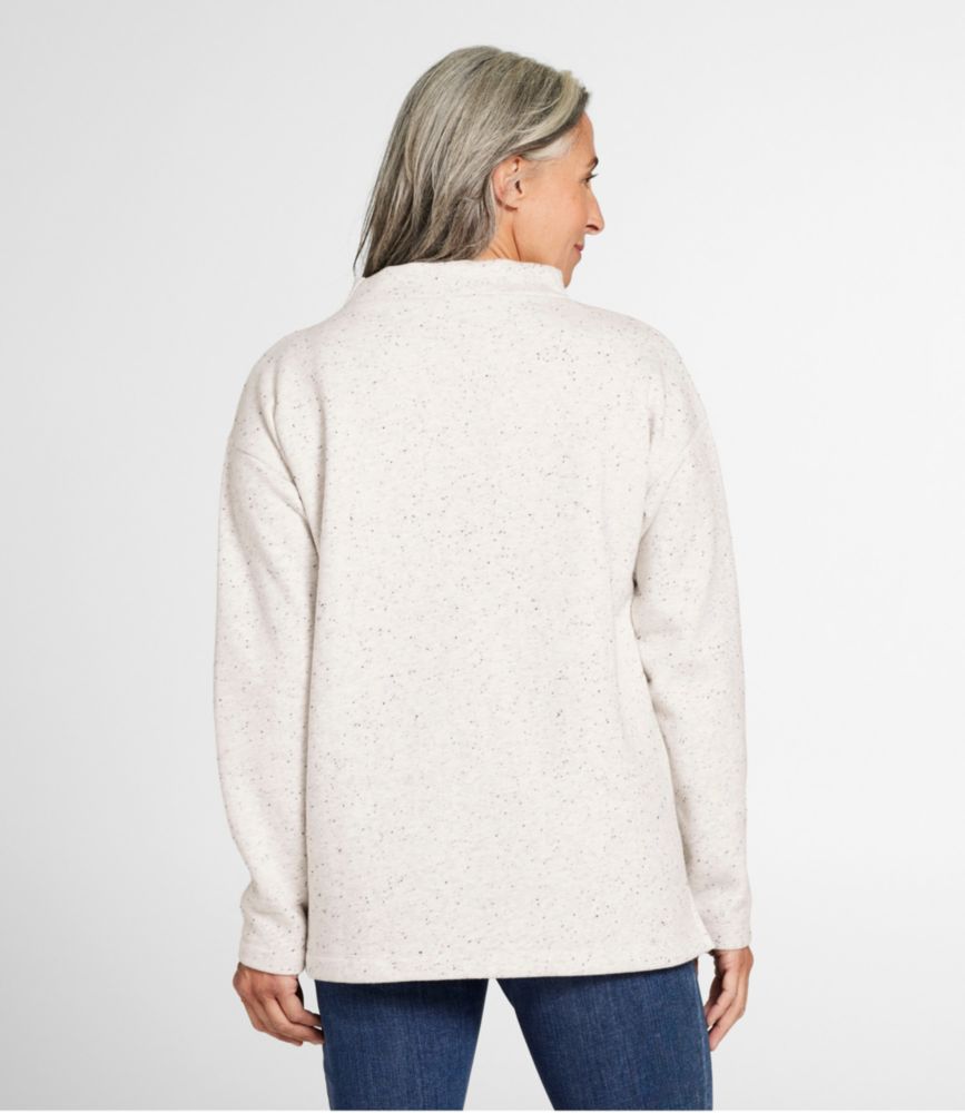 Women's Double L Soft Donegal Sweatshirt, Funnelneck
