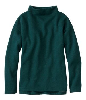 Women's Double L Soft Donegal Sweatshirt, Funnelneck