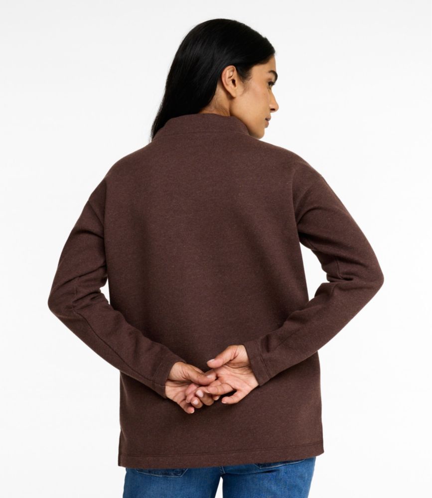 Women's Double L Soft Donegal Sweatshirt, Funnelneck