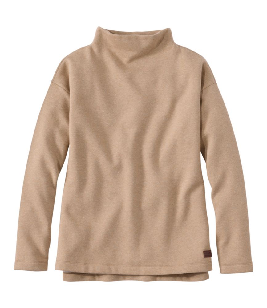 Women's Double L Soft Donegal Sweatshirt, Funnelneck