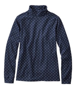 Women's L.L.Bean Interlock Turtleneck, Long-Sleeve Allover Print