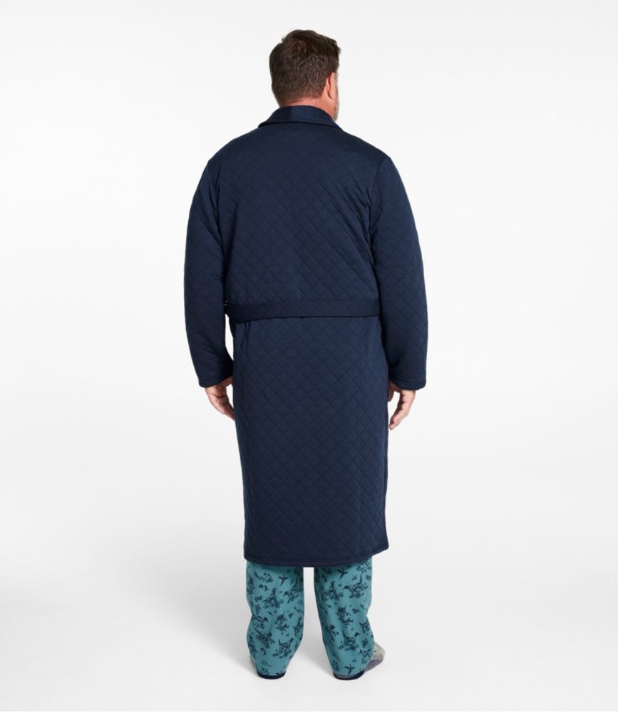 Men's Quilted Robe, Classic Navy, small image number 5