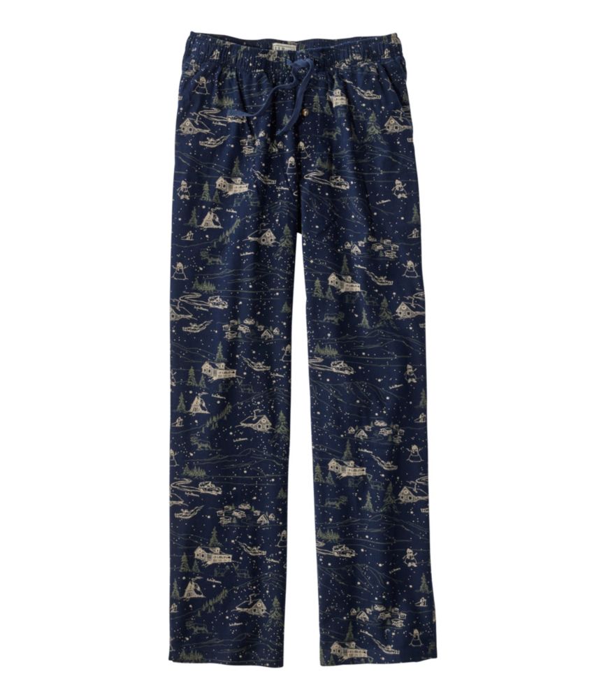 Men's Wicked Cozy Flannel Sleep Pant, Bright Navy Winter Toile, small image number 1