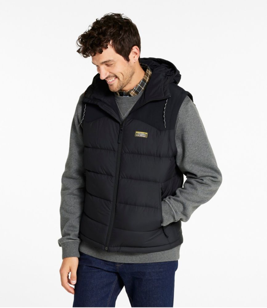 Men's Mountain Classic Hooded Down Vest, Pinewood Green/Sandstone, small image number 2