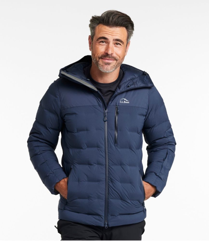 Men's Wind Challenger Stretch Down Jacket, Carbon Navy, small image number 2