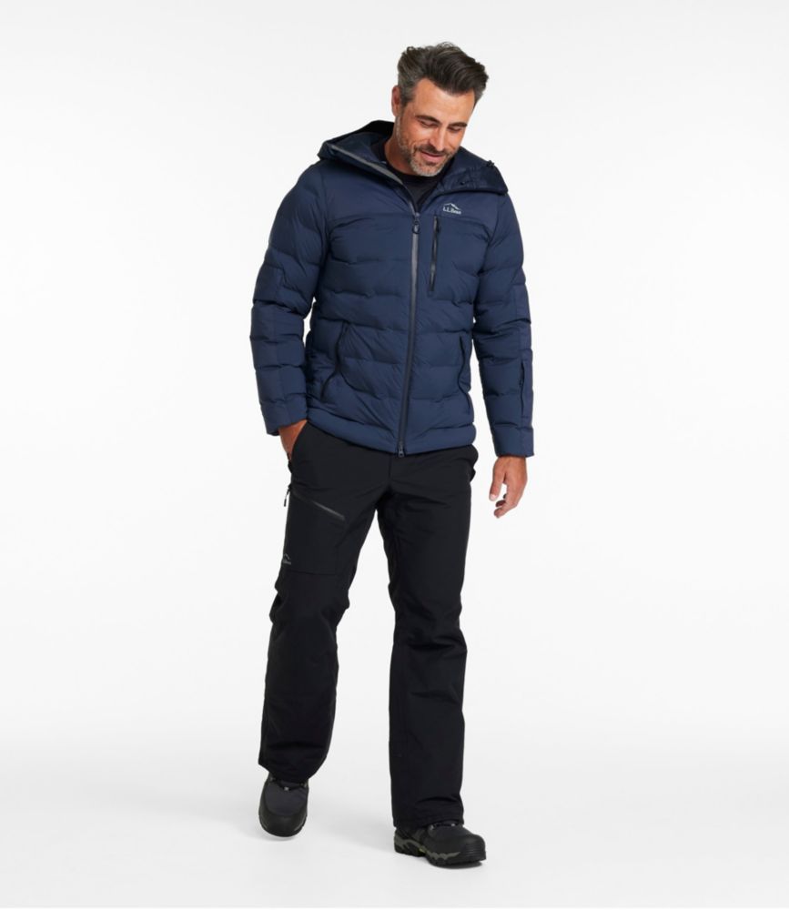 Men's Wind Challenger Stretch Down Jacket, Carbon Navy, small image number 4