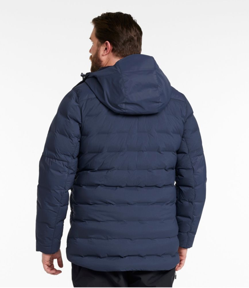Men's Wind Challenger Stretch Down Jacket, Carbon Navy, small image number 8