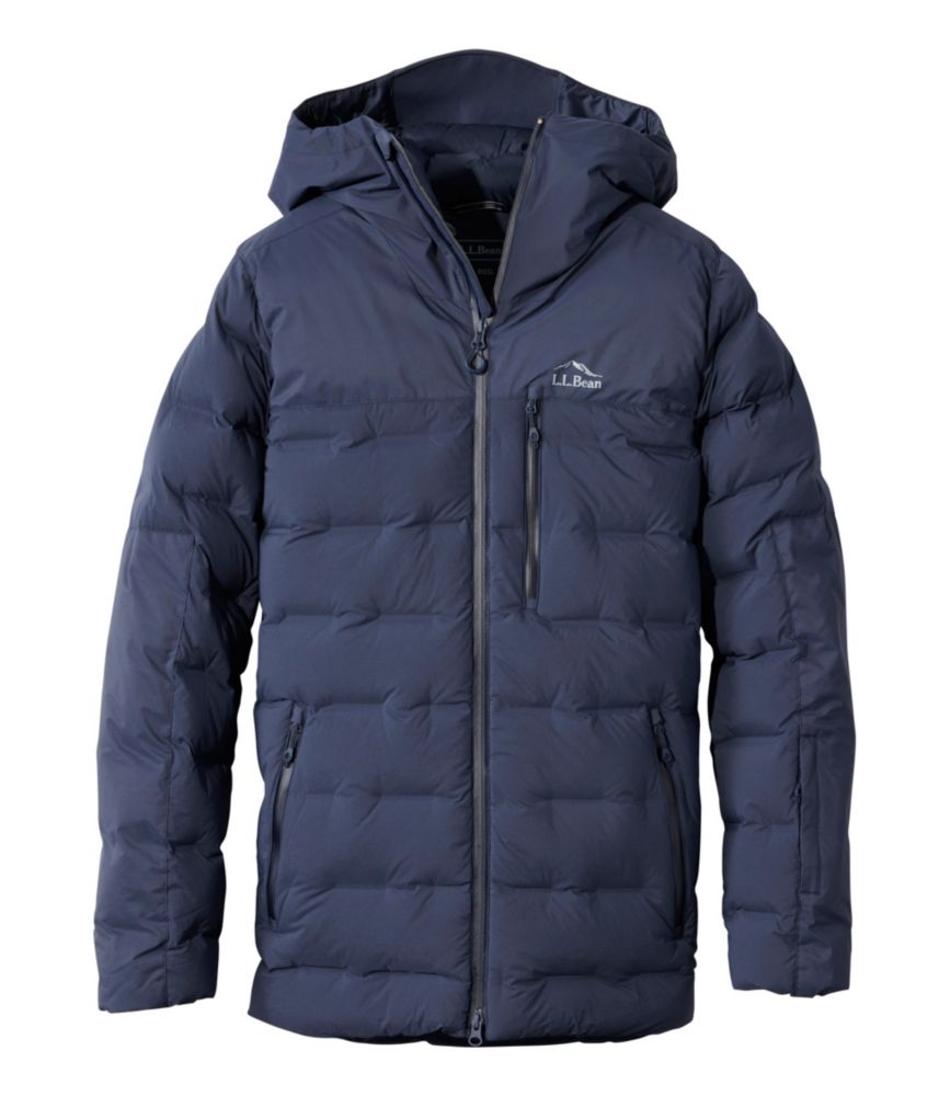 Men's Wind Challenger Stretch Down Jacket, Carbon Navy, small image number 1