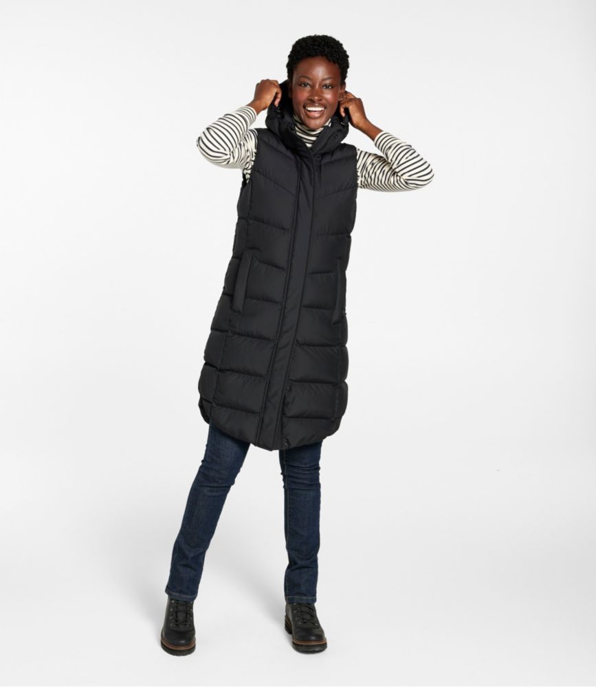 Women's Popham Puffer Long Vest, Nautical Navy, small image number 4