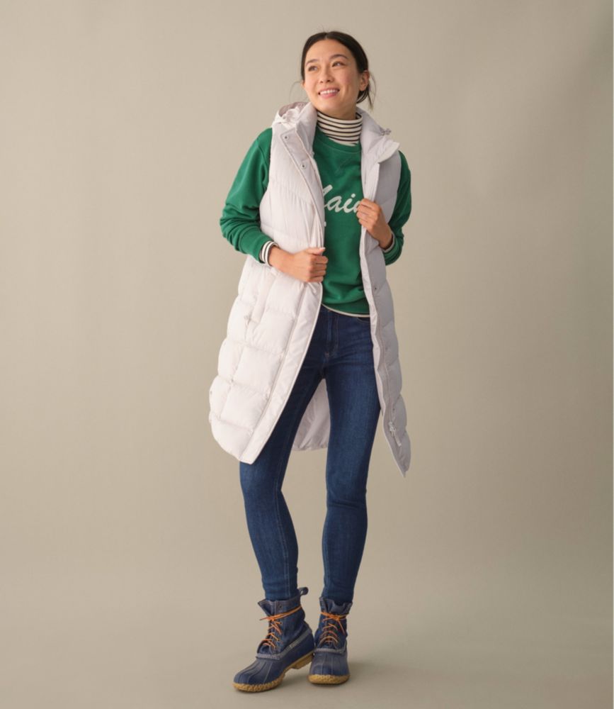 Women's Popham Puffer Long Vest, Nautical Navy, small image number 10