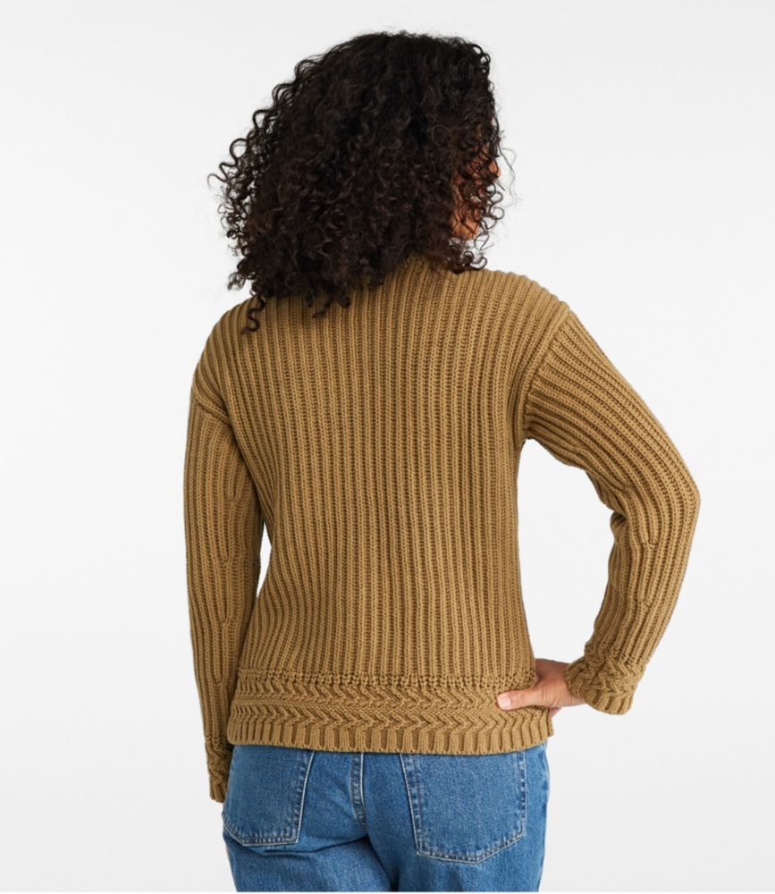 Women's Signature Original Cotton Ribbed Sweater, Mockneck, Sailcloth, small image number 3