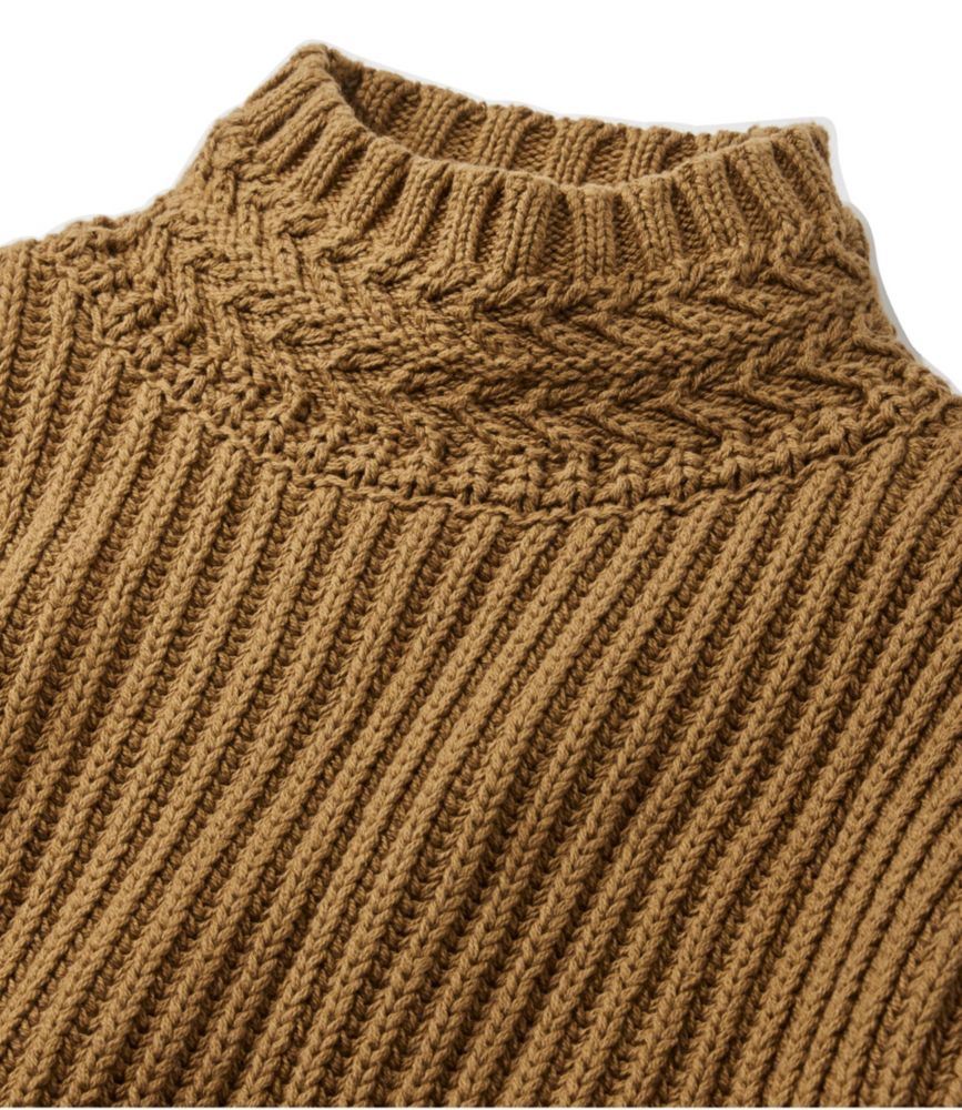 Women's Signature Original Cotton Ribbed Sweater, Mockneck, Sailcloth, small image number 4