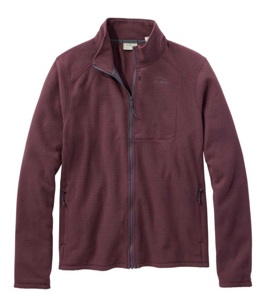 Men's Pathfinder Performance Fleece, Full-Zip, Burgundy Brown, small image number 1