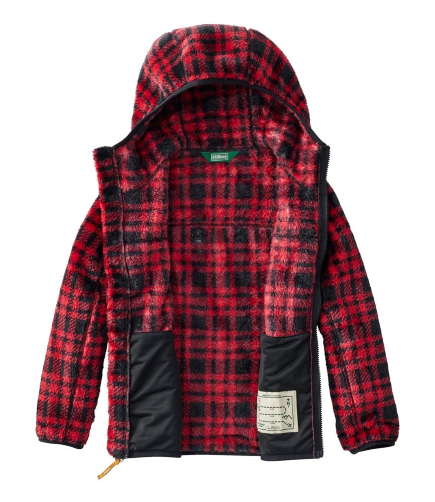 Kids' L.L.Bean Hi-Pile Fleece, Print, Royal Red Plaid, small image number 6