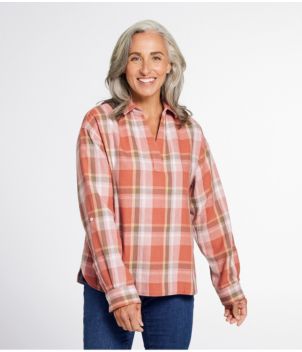 Women's Signature Relaxed Hemp-Blend Popover Shirt, New