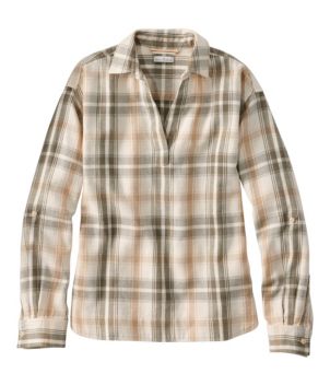 Women's Signature Relaxed Hemp-Blend Popover Shirt, New