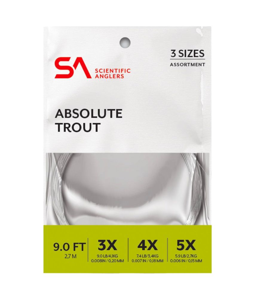 Scientific Anglers Absolute Trout Leader Assortment, 9'