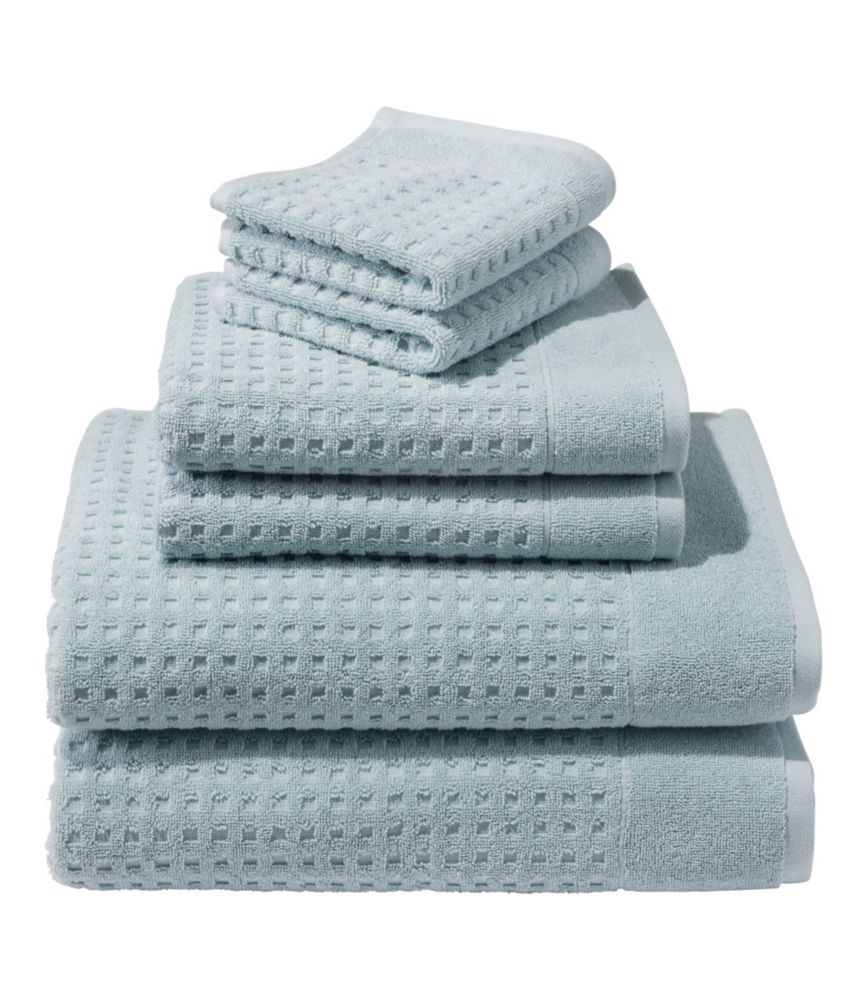 Waffle Cotton Towel Set, Bluegrass, small image number 1