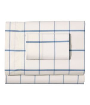 Peached Cotton Sheet Collection, Windowpane